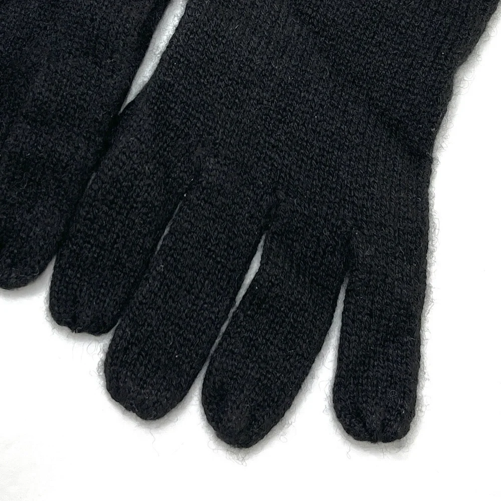 PHENIX 100% Cashmere Knit Gloves NEW Black